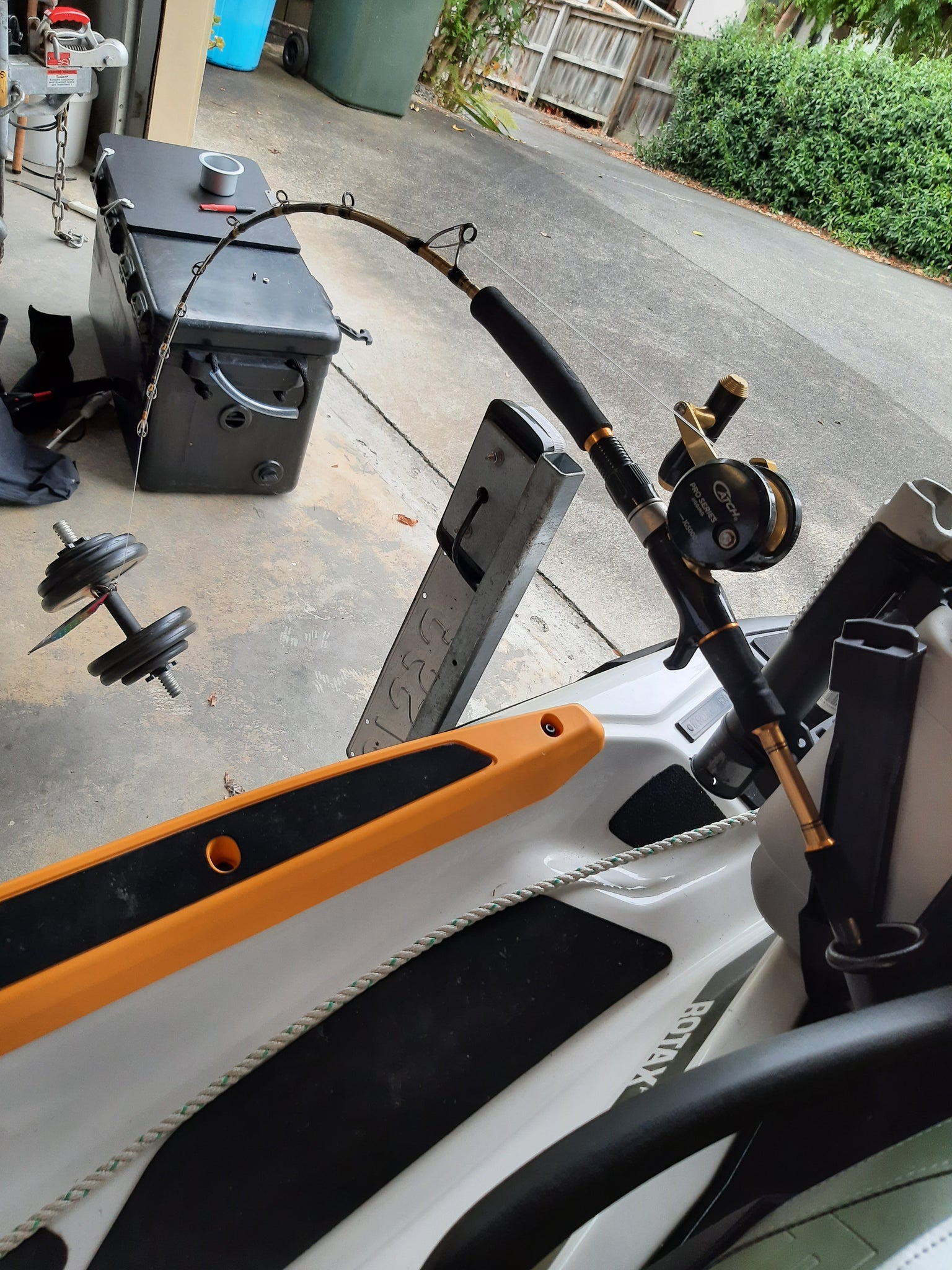 Fishing Rod Holder CLAMP-2 Pontoon, SeaDoo Switch, ATV, UTV, Golf